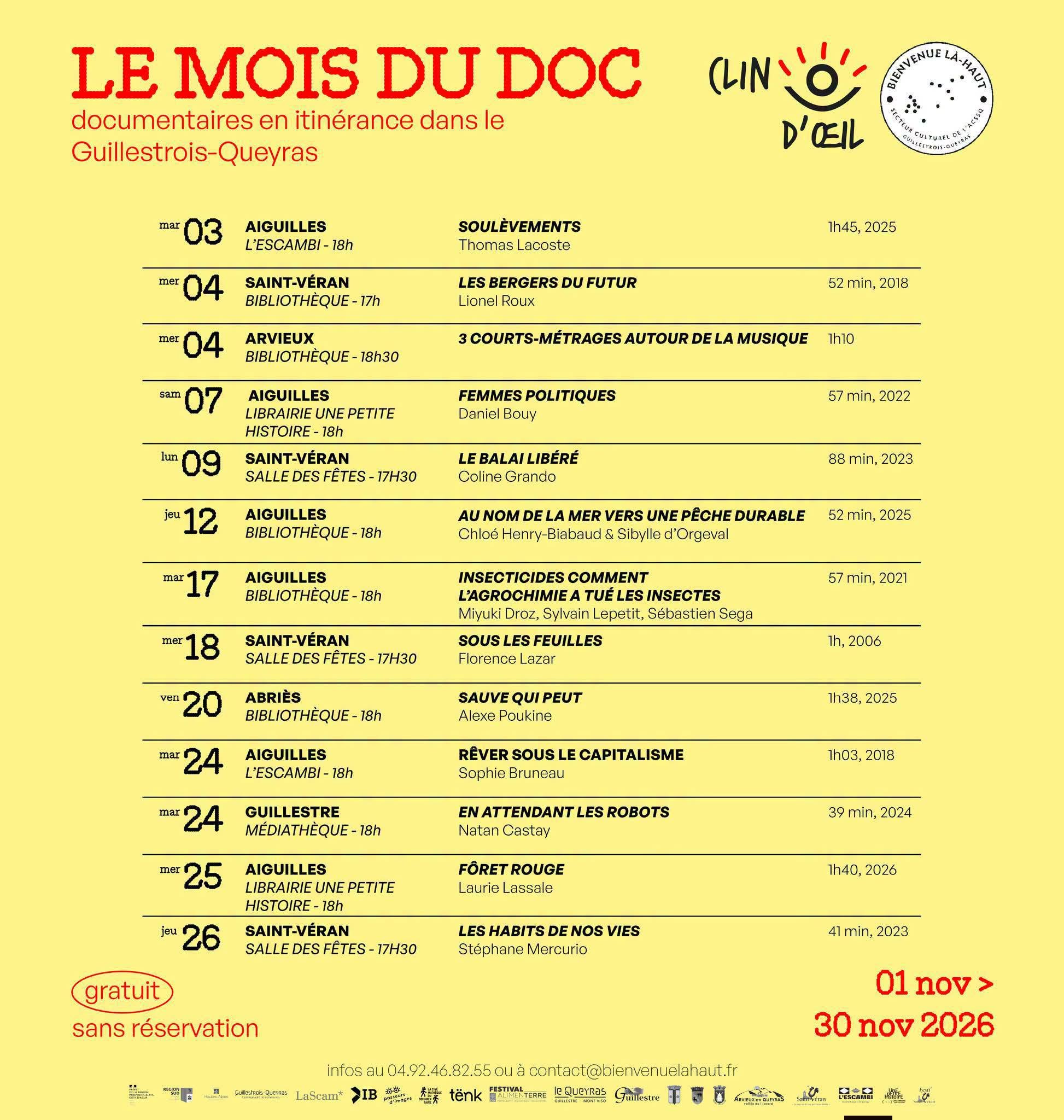 affiche programme le mois du doc